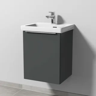 Sanipa 3way Waschtischunterbau zu Villeroy & Boch Subway 3.0 Waschtisch mit 1 Tür, Anthrazit-Matt UM84222