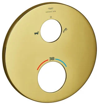 GROHE Rosette 49247 rund für Thermostat-Fertigmontagesets cool sunrise, 49247GL0 49247GL0
