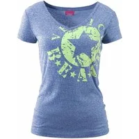 Venice Beach Strandshirt mit Logo-Druck aus melierter Ware, Vintage-Look, sportlich-casual