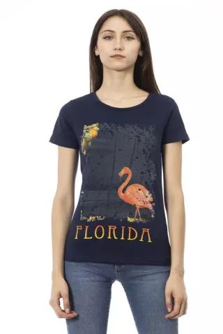 Florida Grafik T-Shirt mit Flamingo-Print