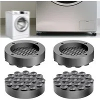 TUWENA Vibrationsdämpfer 4 Stück Waschmaschine Antirutschmatte,Schwingungsdämpfer Waschmaschine, Silikon Universal Antirutschmatte Füße für Kühlschrank Waschmaschine