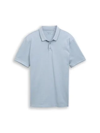 Denim Tom Tailor - Piqué Poloshirt aus Baumwolle citadel blue two tone pique - Gr. - XXL