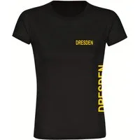 multifanshop T-Shirt Damen Dresden - Brust & Seite - Frauen