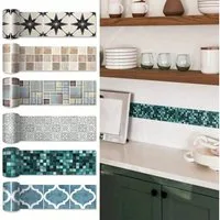 HomeBella Küchenrückwand Selbstklebende, abziehbare Wandtapete in Fliesenoptik, Wasserfeste Tapete für Küche, Bad & Wohnzimmer