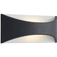 Lindby Außen-Wandleuchte Mathea, 1 x 9 W LED, warmweiß