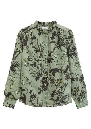 marc opolo cas - Woven Blouses, LSL, Printed - 4057/Light Green_Mul LightGreenMulti01 - Gr. - 36