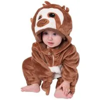 Corimori Strampler Baby Onesie Jumpsuit Kostüm in den Größen 60-90cm (1-tlg) Strampler, Fasching, Kigurumi, Tierkostüme, Babys, Faultier "Henry"
