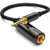 deleyCON deleyCON Klinken Adapter Kabel - 3,5mm Klinken Stecker zu 6,3mm Audio-Kabel