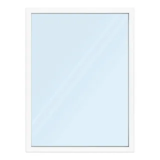 Fenster 150x200 cm, Kunststoff Profil aluplast IDEAL® 4000, Weiß, 1500x2000 mm, einteilig festverglast, 2-fach Verglasung, individuell konfigurieren