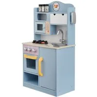 TEAMSON™ KIDS    Spielküche Klassische Holz-Spielküche mit Herd und Spüle, Pastellfarben