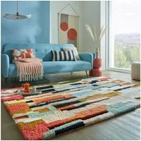 FLAIR RUGS Wollteppich Zagora Shaggy, rechteckig, Höhe: 13 mm, aus 100% Wolle, Flokati Zottelflor