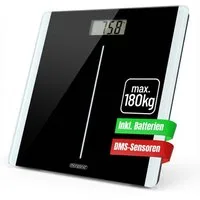 monzana Personenwaage, Digital Große LCD Anzeige Step-On Trittfläche Körperwaage bis 180 kg
