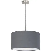 EGLO Hängeleuchte PASTERI, ohne Leuchtmittel, Leuchtmittel wechselbar, Hängelampe, Wohnzimmer, Esszimmer, Küche, Textilschirm, 110x38cm