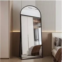 Furnishings Home Spiegel Groß Rahmen Rundbogen Ganzkörperspiegel Dekospiegel Garderobenspiegel (1-St), Dekorativer Runder Wandspiegel – Modern für Bad & Schlafzimmer