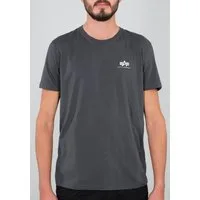 Alpha Industries Rundhalsshirt BASIC T SMALL LOGO Baumwolle, regular fit