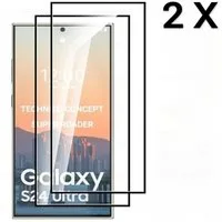 OLi Schutzfolie 2X 9D mit Ränder Displayschutzglas für Samsung Galaxy S24 Ultra, (Spar-Set 2in 1, 2-St), Stoßfeste Panzer Schutz Glass Kratzfest