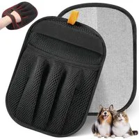 FOUORTUNATE-BEE Fellpflegehandschuh 2 Stück Elektrostatischer Tierhaar Entferner Bidirektionale Handschuh, (Tierhaarentferner Handschuh Elektrostatischer Haarentfernungshandschuh, 2-tlg), für Hunde & Katzen Wiederverwendbar