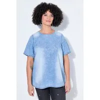 Angel of Style Druckbluse Blusenshirt oversized Jeanslook Glitzersterne