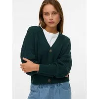 Vero Moda Strickjacke VMLEA LS V-NECK CUFF CARDIGAN NOOS Kunstfaser, regular fit