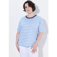 Ulla Popken T-Shirt T-Shirt Ringel Oversized Rundhals Halbarm