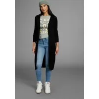 KangaROOS Longstrickjacke mit Kapuze, Langarm, figurumspielende Passform, ohne Verschluss