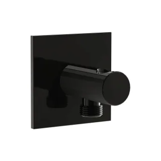 VitrA Suit Wandanschlussbogen 1/2" mit integrierter Handbrausehalterung Schwarz Hochglanz,A4283239 A4283239