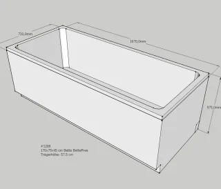 Neuesbad Wannenträger für Bette Free 170x75 SW11464