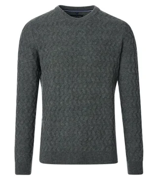 CASAMODA - Pullover mit Rundhalsausschnitt grün - Gr. - XXL