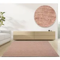 RUG N' ROLL Wollteppich Luxus Designerteppich, moderner uni Teppich aus reiner Schurwolle, Rechteckig