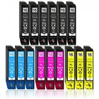 Druckerparadies 15er Multipack für Epson 16XL Tintenpatronen Set Tintenpatrone (15-tlg., WF2010 WF2510 WF2520 WF2530 WF2540 WF2630 WF2650 WF2660 WF2750 WF2760)