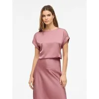 Vila Kurzarmshirt VIELLETTE S/S SATIN TOP - NOOS Kunstfaser, regular fit