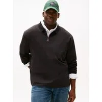 Tommy Hilfiger Big & Tall Langarm-Poloshirt ZIP INTERLOCK POLO Große Größen