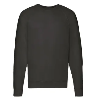Fruit of the Loom - Sweatshirt für Herren/Damen Unisex Raglanärmel (Schwarz)