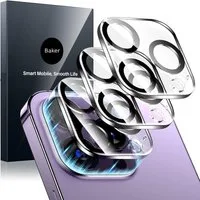 Baker Schutzfolie 3x Kameraschutz Panzer Folie iPhone 17 16 15 14 13 12 Pro Max Plus Air, (3 Pack), Mini, Abdeckung Glas Folie Kamera, Panzerfolie Schutzglas, Ultra-Klar