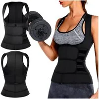 LA CUTE Neopren Shirt Neopren-Fitnessweste für Männer mit Kompressionseffekt (Einzelnes Kleidungsstück für gezielte Fettverbrennung, Enthält eine Neopren-Fitnessweste für effektives Training) Ergonomisches Design für gezielte Fettverbrennung