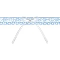 partydeco Strumpfband, Strumpfband zur Hochzeit mit Schleife & Perlen Hellblau