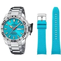Festina Taucheruhr The Originals/Diver F20665/6, (Set, 2-tlg., mit Wechselband), Armbanduhr, Quarzuhr, Herrenuhr, Geschenkidee, Edelstahlarmband