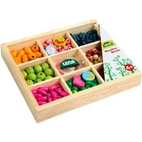 Lena® Kreativset Holzperlen Holzkassette, mittel
