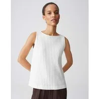 OPUS Shirttop Ipoma slit aus weichem Jersey mit Rippstruktur Seitenschlitze sorgen für angenehme Bewegungsfreiheit