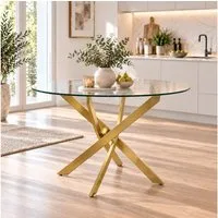 moebel-direkt-online Esstisch Glastisch Ø110 cm, Esstisch mit Sicherheitsglas