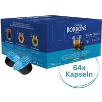 Caffè Borbone Kaffee Caffè Borbone Crema Classica 64x7g Kaffeekapseln, 1 x 7 g, 64 St. (vollmundig & ausgewogen, Kompatibel Kaffeemaschinen Marke Nescafè®* Dolce Gusto)
