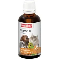 beaphar Vitamin-B-Komplex, 50 ml, Nahrungsergänzungsmittel für: Vitamine, Hunde, Katzen, Ziervögel, Brieftauben, Kleinsäuger
