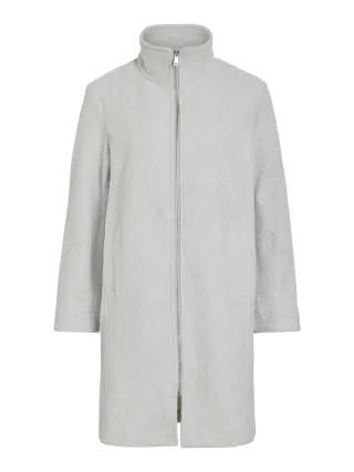 VILA - VIJADAS L/S ZIP LONG JACKET light grey melange - Gr. - 34