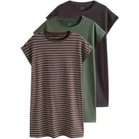 The Set Shirtkleid The Set, T-Shirt-Kleid, 3er-Pack (3-tlg)