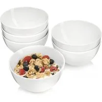 SÄNGER Müslischale Sunfort Schalen Set, Weiß, Porzellan, (Set, 6-tlg), rundes Design, 550 ml, Premium Collection