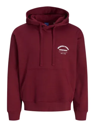 JACK&JONES - JORMEADOWS SWEAT HOOD tibetan red - Gr. - L
