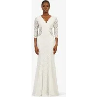 Kraimod Abendkleid mit V-Ausschnitt & 3/4-Ärmeln
