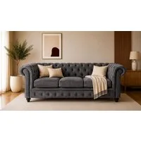 OTTO home Chesterfield-Sofa Chesterfield 3-Sitzer B/T/H: 198/89/74 cm, mit hochwertiger Knopfheftung, auch in Leder