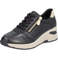Rieker Keilsneaker,Freizeitschuh,Halbschuh,Schnürschuh mit Reißverschluss, schmale Form