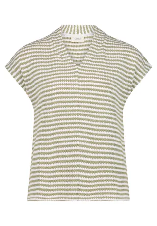 CARTOON - Gestreiftes Strickshirt weiß - Gr. - 40